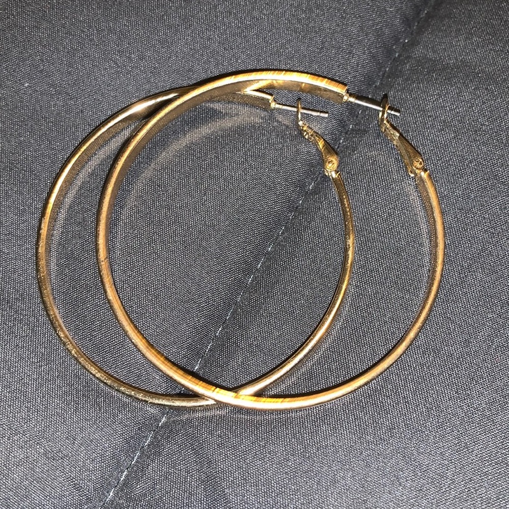 GOLD HOOPS - Picture 2 of 2